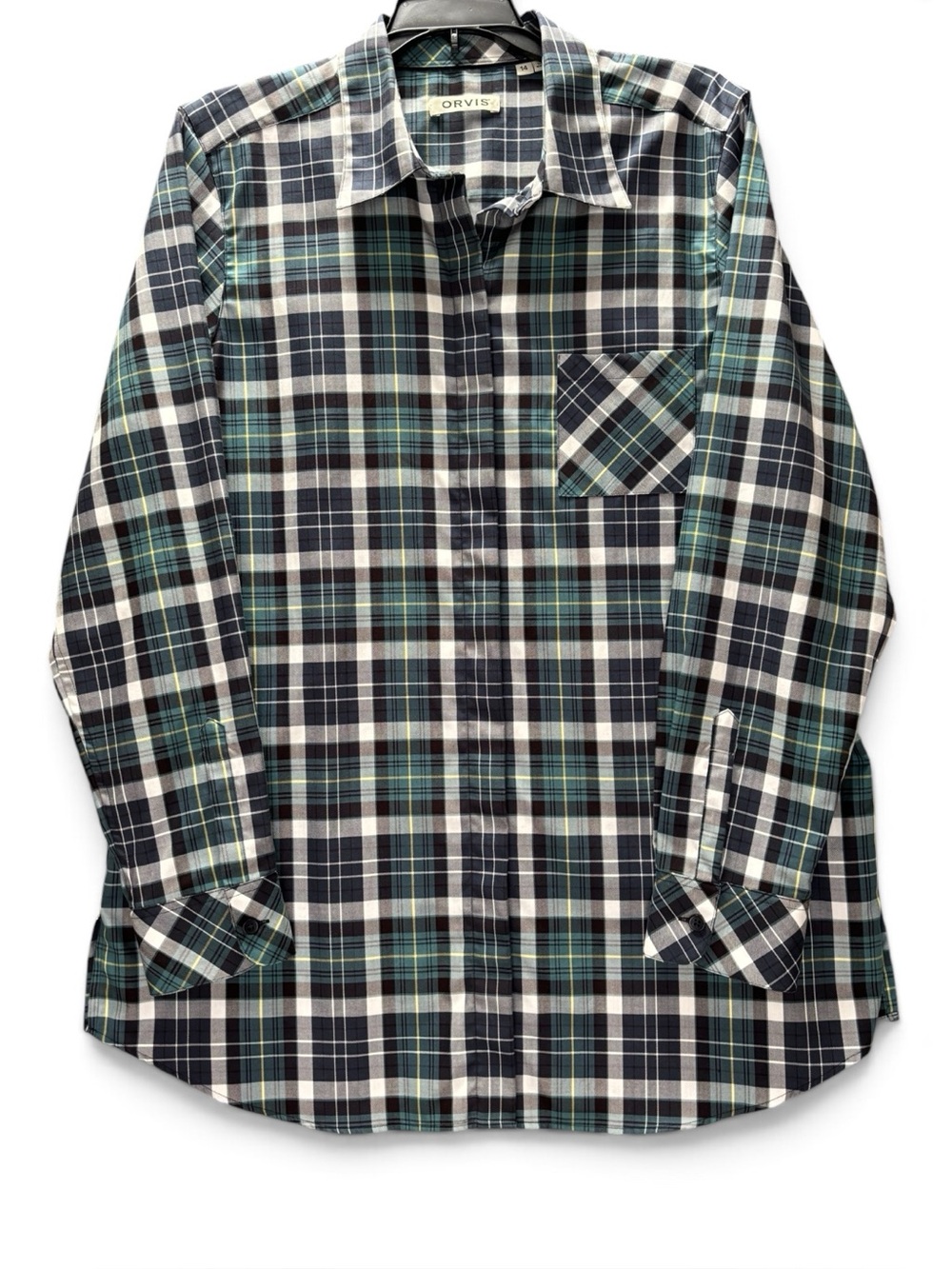 Orvis Like New Plaid Tunic Shirt Dress Size 14